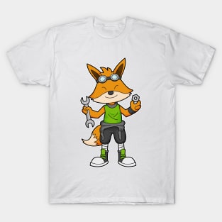 Fox as Mechanic with Wrench & Nut T-Shirt